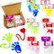 4E's Novelty 32 Pack Valentine’s Day Slappy Hands & Stretch Hearts with Cards – Individually Wrapped Non-Candy Classroom Exchange Toys, Party Favor Valentines for Kids